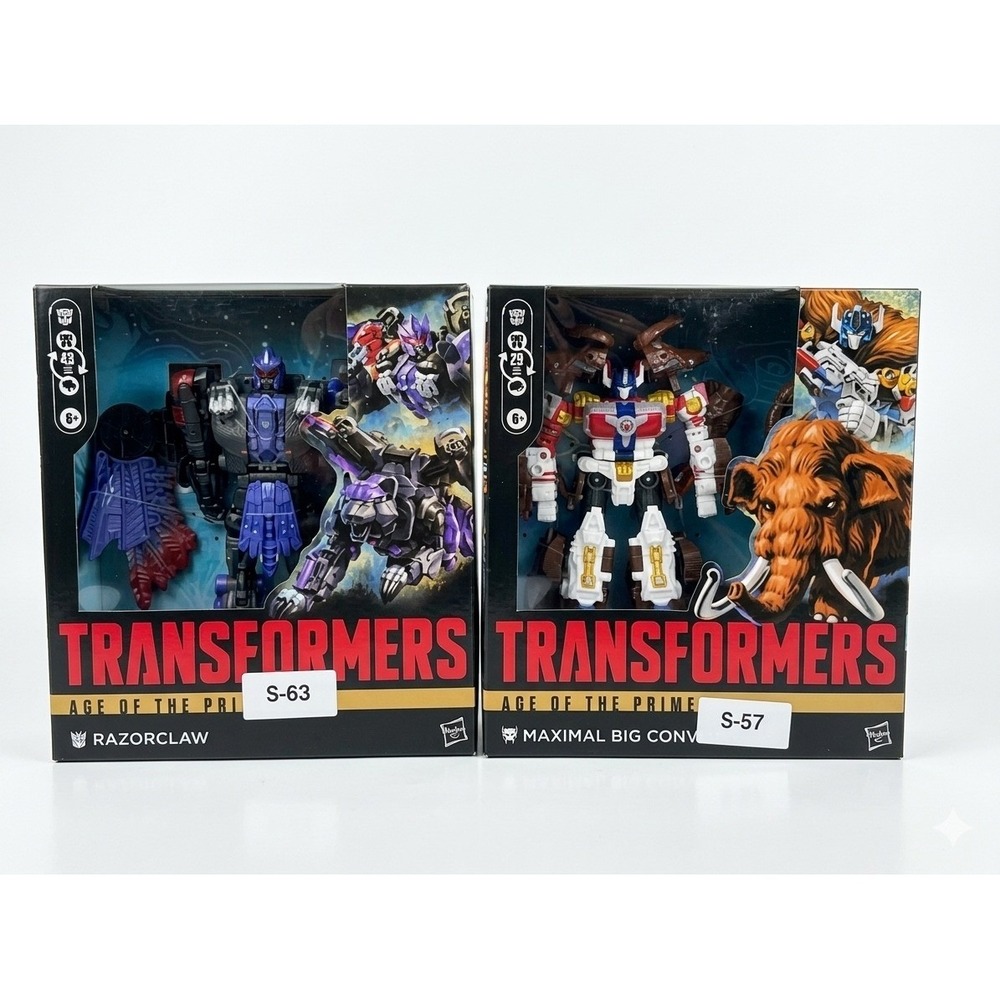 Transformers Age of The Primes Leader Class Maximal Big Convoy and Razerclaw